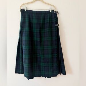 Lochcarron - Blackwatch Tartan Kilt Wrap Skirt - Green & Navy